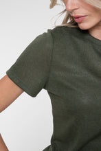Afbeelding in Gallery-weergave laden, GEISHA SHIRT ROUND NECK FOIL olive
