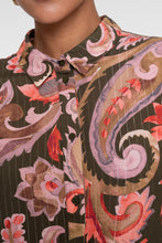 Load image into Gallery viewer, GEISHA BLOUSE dark olive/coral
