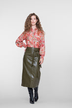 Afbeelding in Gallery-weergave laden, GEISHA ROK LEDER LOOK WITH BELT moss
