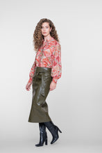 Afbeelding in Gallery-weergave laden, GEISHA ROK LEDER LOOK WITH BELT moss
