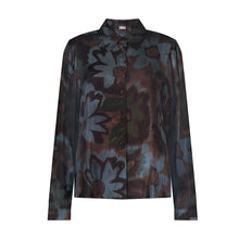 Afbeelding in Gallery-weergave laden, GEISHA BLOUSE AOP blue/brown/green
