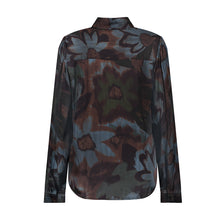 Afbeelding in Gallery-weergave laden, GEISHA BLOUSE AOP blue/brown/green
