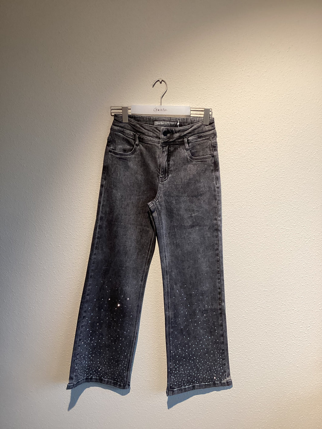 GEISHA JEANS STONES grey denim