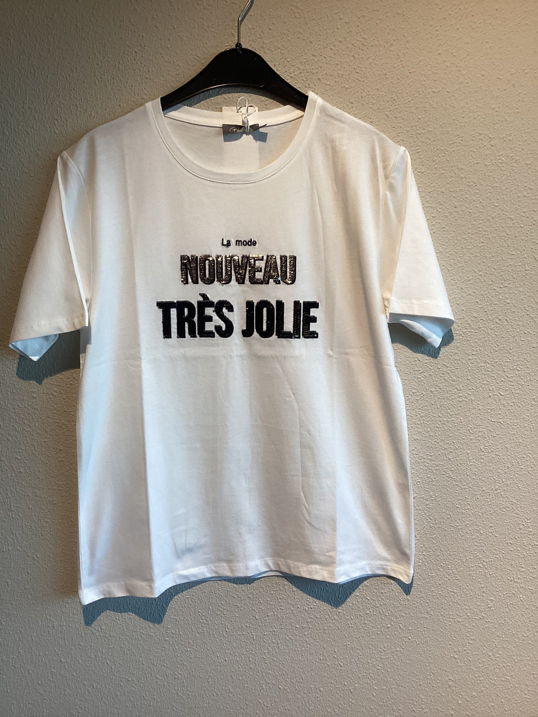 GEISHA T-SHIRT NOUVEAU off white/sand