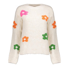Afbeelding in Gallery-weergave laden, GEISHA PULLOVERS FLOWERS off white/fuchsia/orange/green
