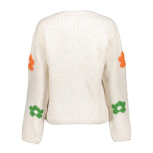 Afbeelding in Gallery-weergave laden, GEISHA PULLOVERS FLOWERS off white/fuchsia/orange/green
