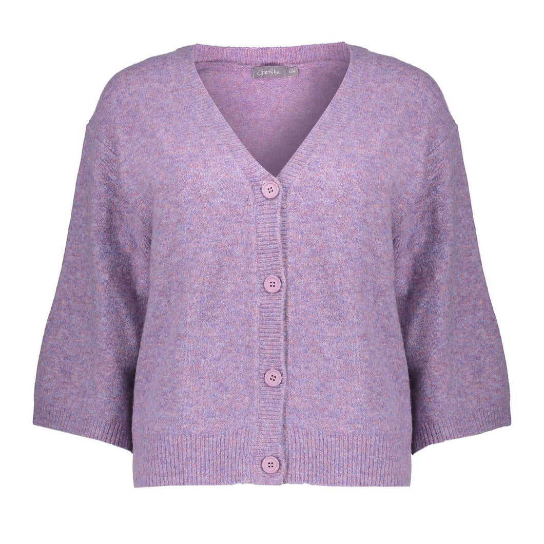GEISHA CARDIGAN 3/4 SLEEVES lilac