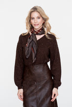 Load image into Gallery viewer, GEISHA PULLOVER LUREX AND SEQUINCES brown/copper
