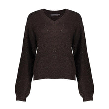 Load image into Gallery viewer, GEISHA PULLOVER LUREX AND SEQUINCES brown/copper
