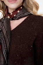Load image into Gallery viewer, GEISHA PULLOVER LUREX AND SEQUINCES brown/copper
