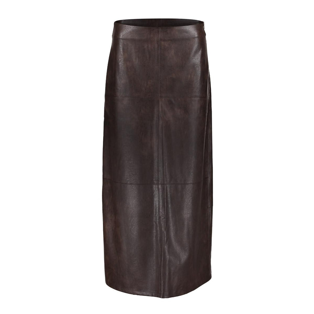 GEISHA SKIRT PU brown