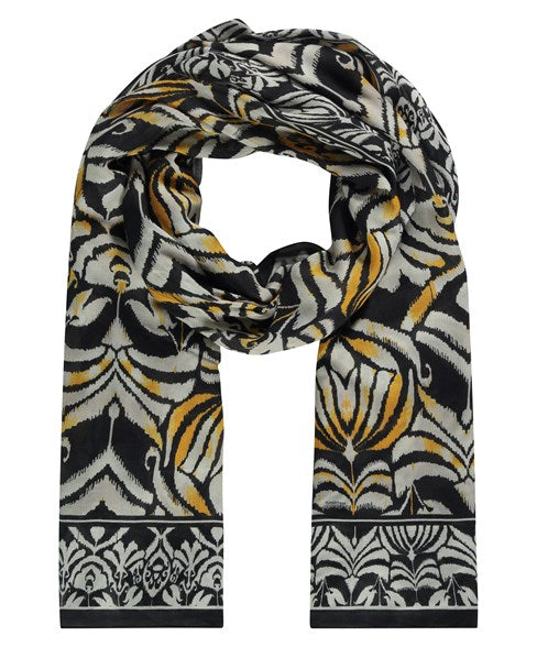 TRAMONTANA SCARF ORNAMENTALS print yellows