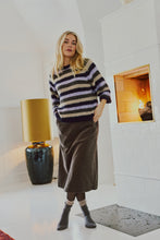 Afbeelding in Gallery-weergave laden, FREEQUENT PULLOVER LULU STRIPED KNIT nightshade mel. w. iris melange
