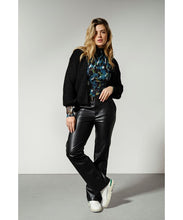 Load image into Gallery viewer, TRAMONTANA TROUSERS PU SUEDINE DETAIL black
