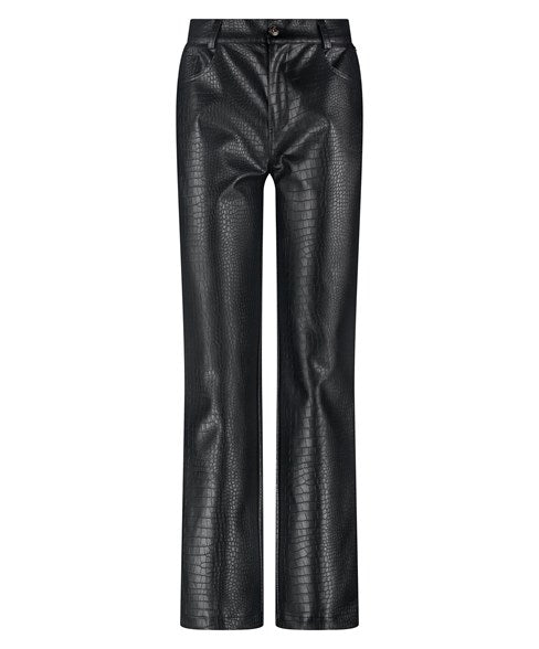 TRAMONTANA TROUSERS CROCO black