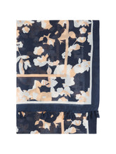 Afbeelding in Gallery-weergave laden, TOM TAILOR PRINTED SCARF WITH TASSELS sky captain blue
