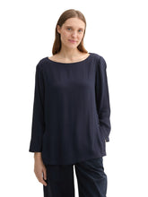 Load image into Gallery viewer, TOM TAILOR BLOUSE WITH BUTTON DETAIL sky captain blue
