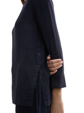 Load image into Gallery viewer, TOM TAILOR BLOUSE WITH BUTTON DETAIL sky captain blue
