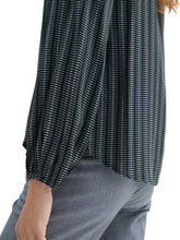 Load image into Gallery viewer, TOM TAILOR PRINTED V-NECK BLOUSE contemorary navy check
