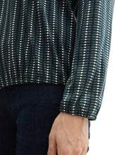 Afbeelding in Gallery-weergave laden, TOM TAILOR T-SHIRT BLOUSE ALLOVERPRINT contemporary navy check
