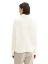 Load image into Gallery viewer, TOM TAILOR KNIT STRUCTURED TURTLENECK whisper white
