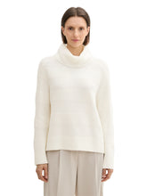 Load image into Gallery viewer, TOM TAILOR KNIT STRUCTURED TURTLENECK whisper white
