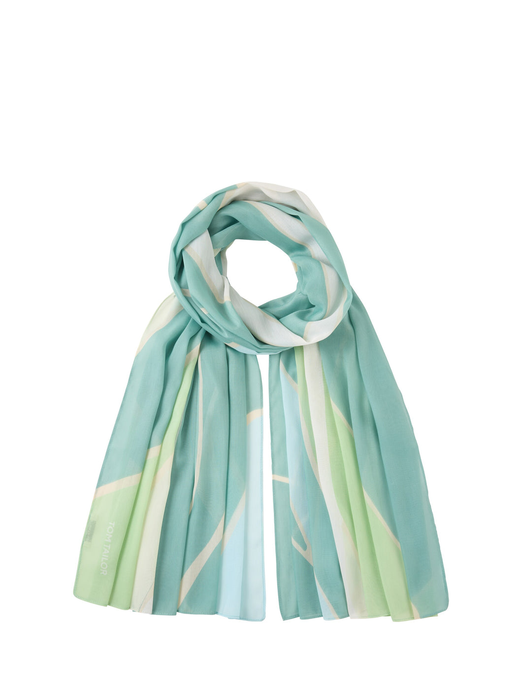 TOM TAILOR PRINTED SCARF green abstract