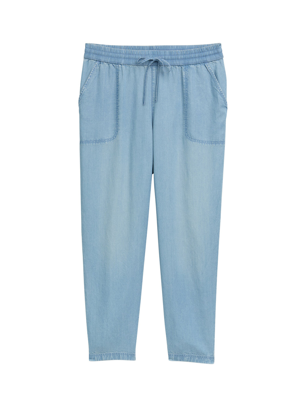 TOM TAILOR LOOSE FIT DENIM LOOK PANTS clean mid stone blue⁹