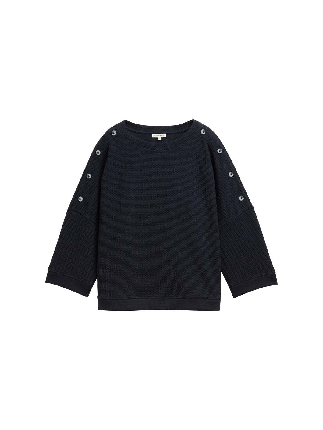 TOM TAILOR SWEATSHIRT WITH BUTTONS lunar eclipse