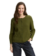 Afbeelding in Gallery-weergave laden, TOM TAILOR KNIT COSY RIB CARDIGAN deep ivy melange
