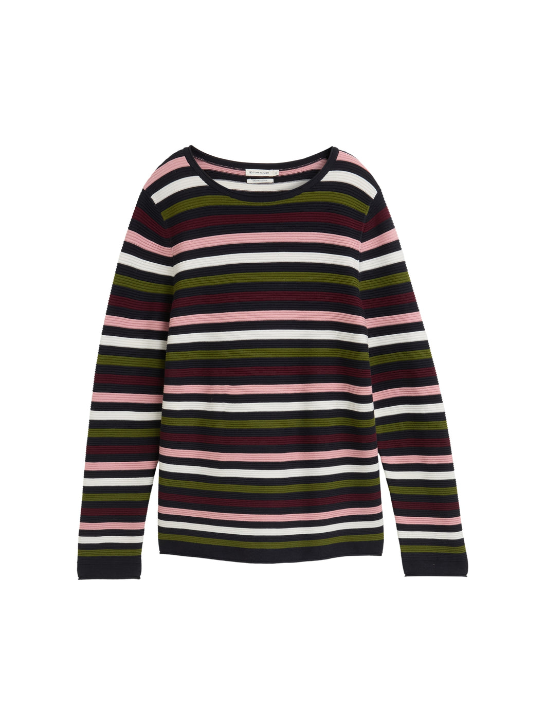 TOM TAILOR SWEATER NEW OTTOMAN colourful ottoman knit