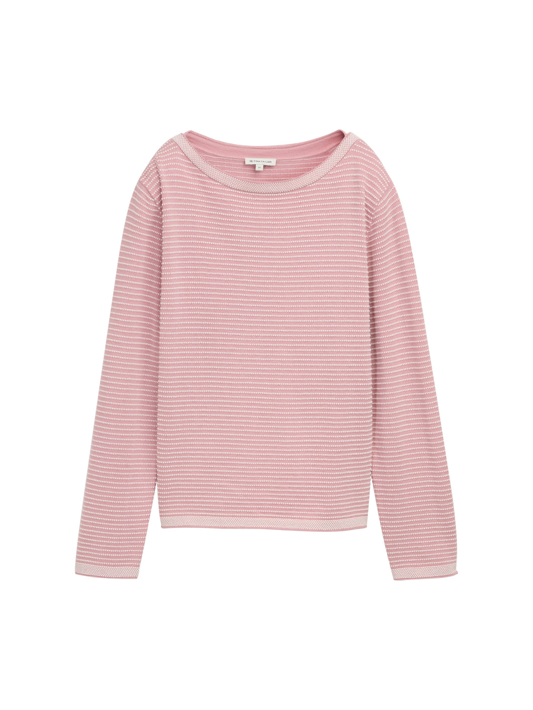 TOM TAILOR KNIT PULLOVER WITH BUBBLE STRUCTURE rose bubble knit stripe