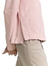 Load image into Gallery viewer, TOM TAILOR SWEATSHIRT STRIPED BOATNECK morning pink offwhite
