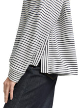 Load image into Gallery viewer, TOM TAILOR SWEATSHIRT STRIPED BOATNECK eclipse blue offwhite stripe
