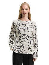 Afbeelding in Gallery-weergave laden, TOM TAILOR SHIRT COSY CREW NECK flower print on melange
