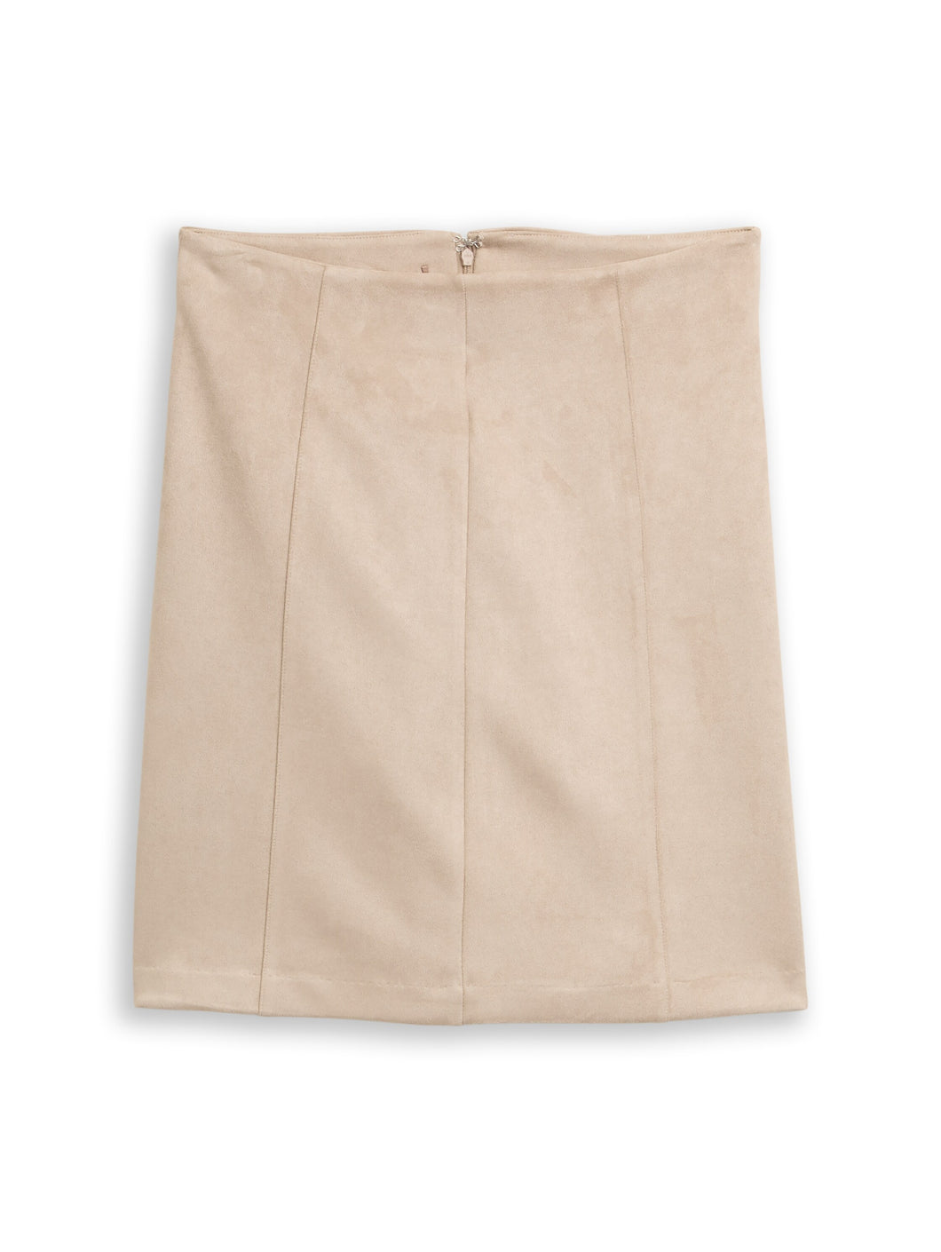 TOM TAILOR SKIRT SUEDE OPTIC soft taupe grey