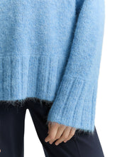 Afbeelding in Gallery-weergave laden, TOM TAILOR KNIT HAIRY V0NECK PULLOVER light fjord blue melange
