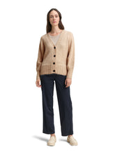 Afbeelding in Gallery-weergave laden, TOM TAILOR KNIT HAIRY BATWING CARDIGAN sand stone beige melange
