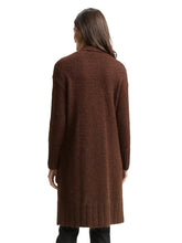 Afbeelding in Gallery-weergave laden, TOM TAILOR KNIT HAIRY COATIGAN dark pecan brown
