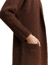 Afbeelding in Gallery-weergave laden, TOM TAILOR KNIT HAIRY COATIGAN dark pecan brown
