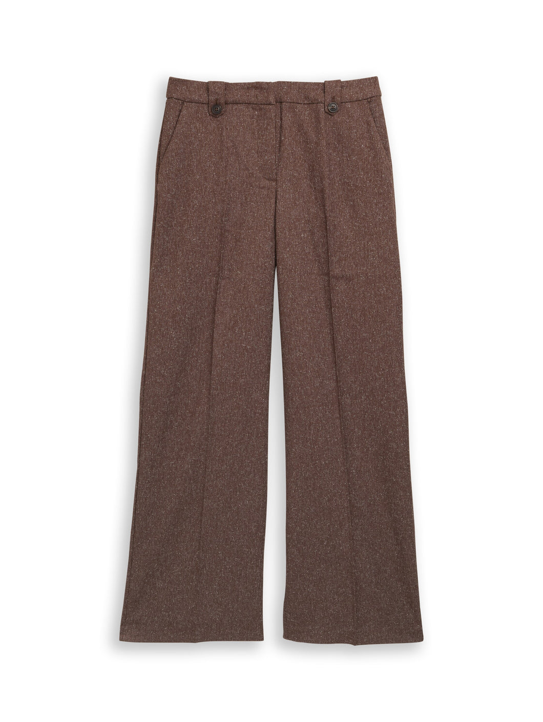 TOM TAILOR TTLEA WIDE LEG STRUCTURED dark pecan brown structure