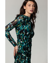 Afbeelding in Gallery-weergave laden, TRAMONTANA SHIRT MESH AUTUMN BRUSHES print petrols
