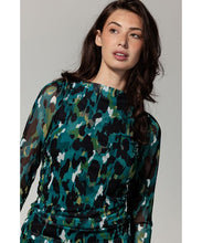 Afbeelding in Gallery-weergave laden, TRAMONTANA SHIRT MESH AUTUMN BRUSHES print petrols
