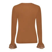 Afbeelding in Gallery-weergave laden, GEISHA T-SHIRT LACE RUFFLE toffee
