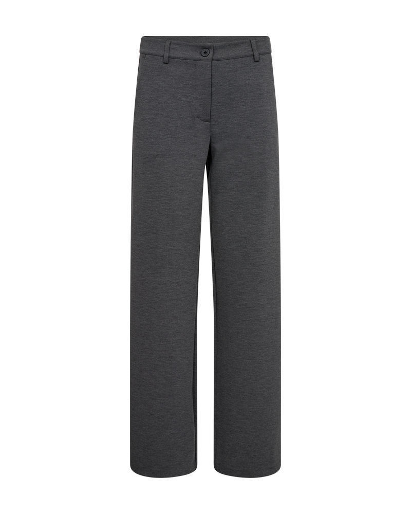 FREEQUENT PANTALON NANNI WIDE LEG STRUCTURE dark grey melange