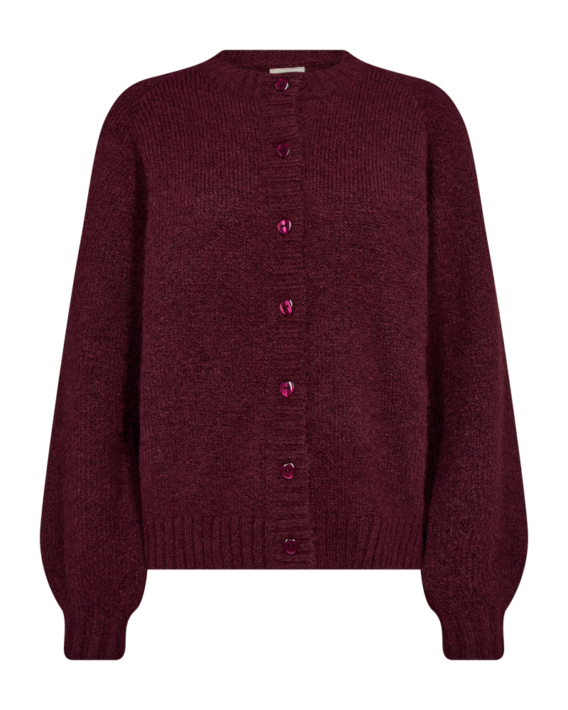 FREEQUENT VEST LOUISA HEART BUTTON port royal melange