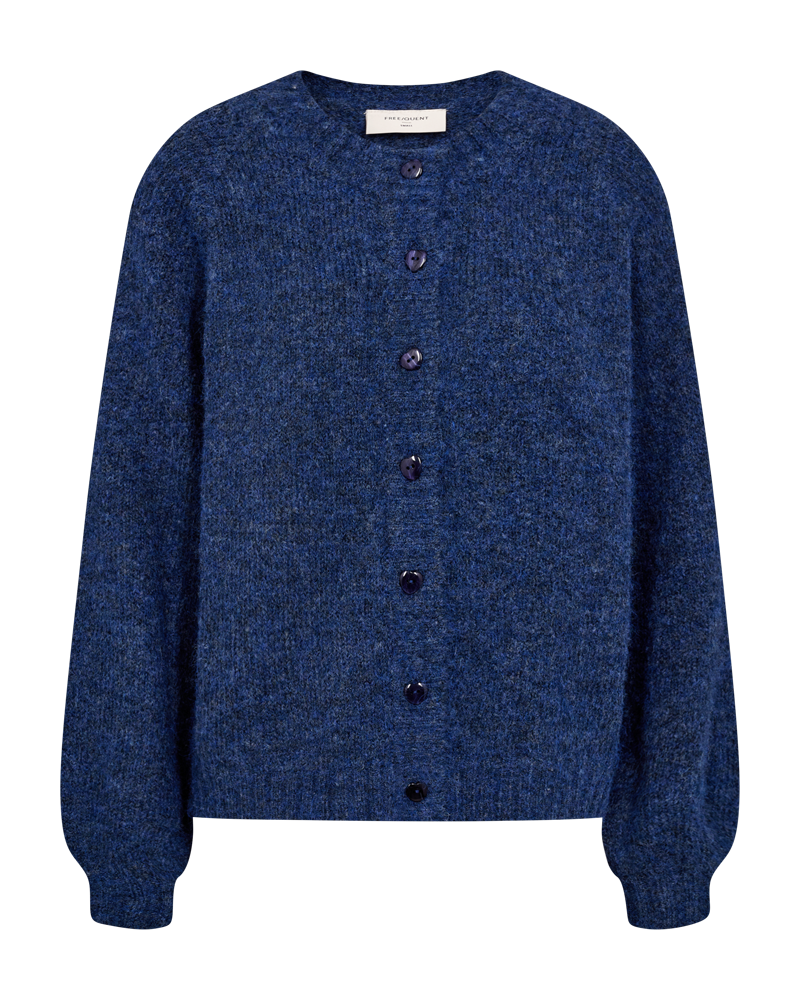 FREEQUENT VEST LOUISA HEART BUTTON vintage indigo melangeionen