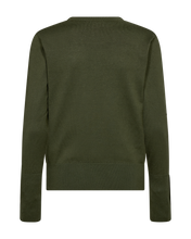 Afbeelding in Gallery-weergave laden, FREEQUENT PULLOVER KATIE PLAIN FLAT GOLD BUTTON kombu green
