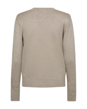 Load image into Gallery viewer, FREEQUENT PULLOVER KATIE PLAIN FLAT GOLD BUTTON moonbeam melange
