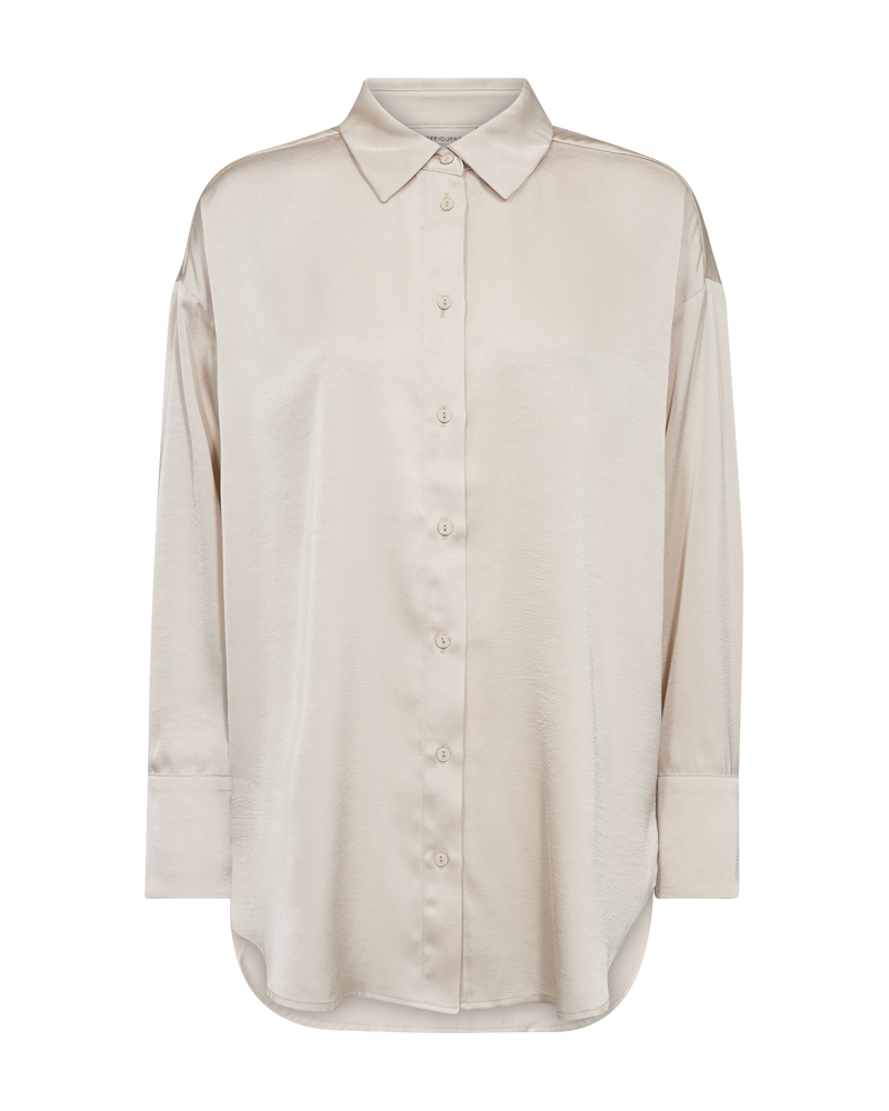 FREEQUENT NIRA SATEEN SHIRT moonbeam
